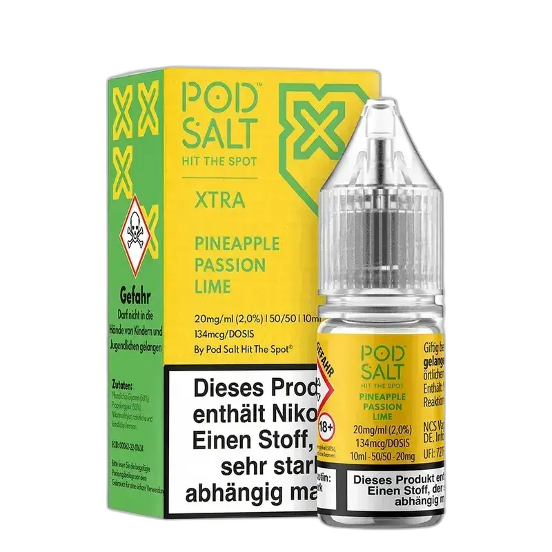 Pod Salt Xtra - Pineapple Passion Lime 10ml Nikotinsalz Liquid