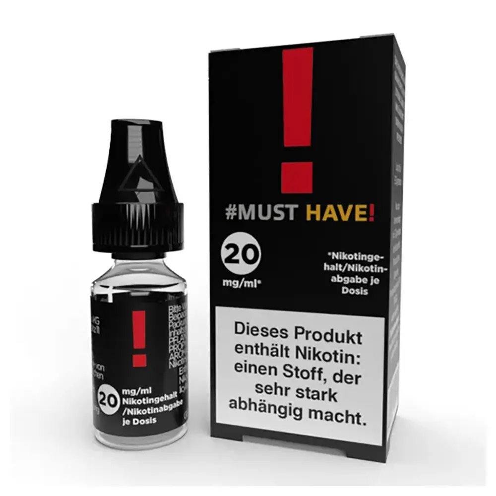 MUST HAVE ! AUSRUFEZEICHEN 10ml 20mg Nikotinsalz Liquid  MUST HAVE ! AUSRUFEZEICHEN 10ml 20mg Nikotinsalz Liquid