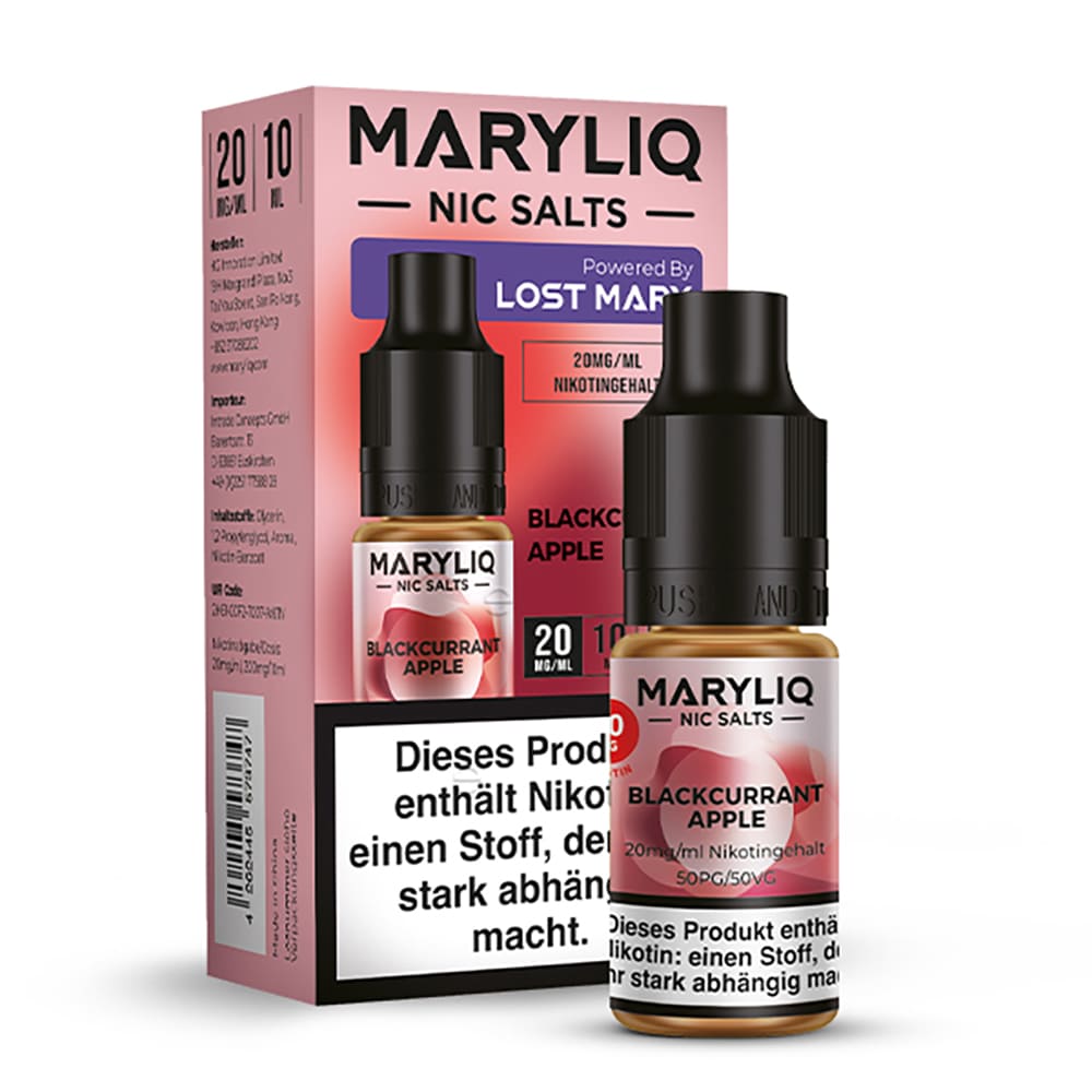 Maryliq Nikotinsalz - Blackcurrant Apple - 20mg 10ml  Maryliq Nikotinsalz - Blackcurrant Apple - 20mg 10ml
