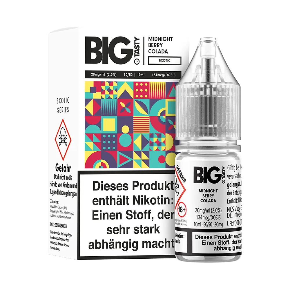 Big Tasty - Midnight Berry Colada - 20mg 10ml Nikotinsalz Overdosed Liquid 