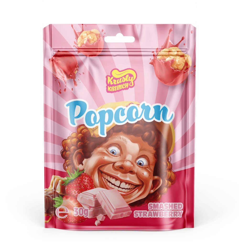 Krusty Krunch Popcorn - Smashed Strawberry - 30g Packung Krusty Krunch Popcorn - Smashed Strawberry - 30g Packung