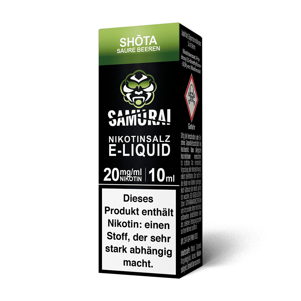 Samurai Nikotinsalz - Shota Saure Beeren - Liquid 20mg 10ml 