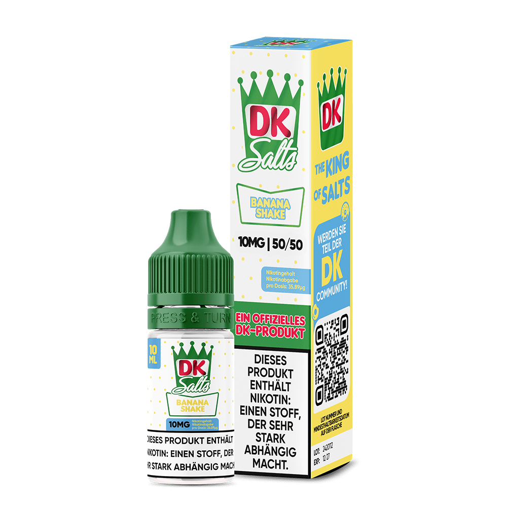DK Salts Nikotinsalz - Banana Shake - Liquid 10mg 10ml C DK Salts Nikotinsalz - Banana Shake - Liquid 10mg 10ml C