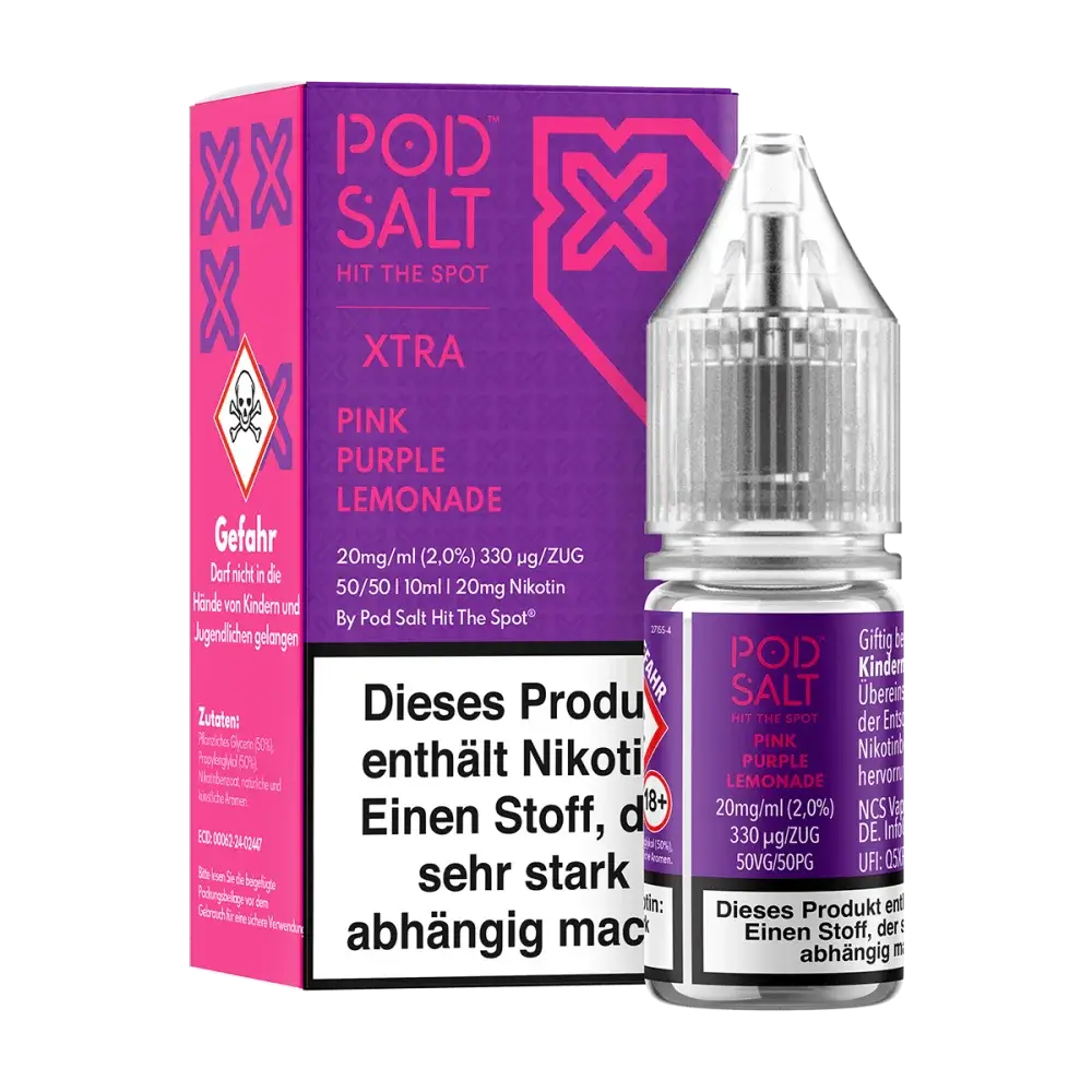 Pod Salt Xtra - Pink Purple Lemonade 10ml Nikotinsalz Liquid