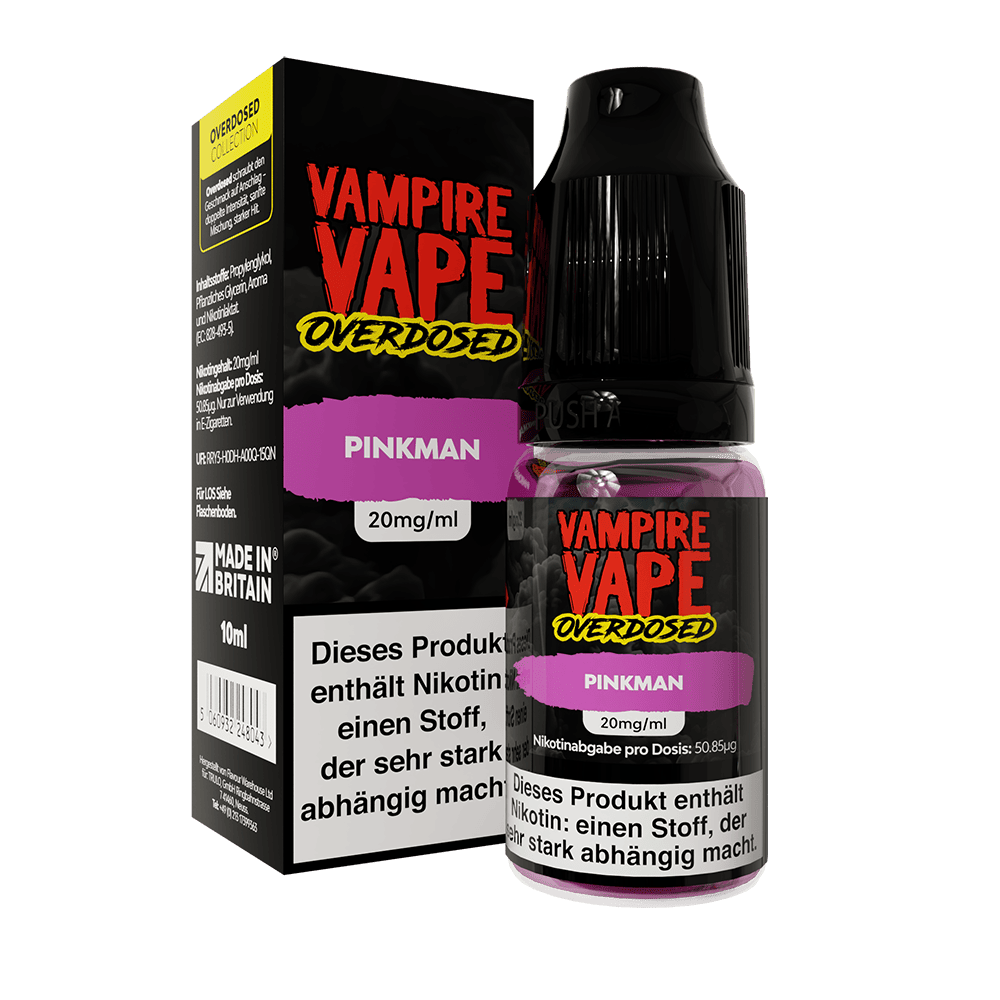 Vampire Vape Nikotinsalz - Overdosed Pinkman - Liquid 20mg 10ml C Vampire Vape Nikotinsalz - Overdosed Pinkman - Liquid 20mg 10ml C
