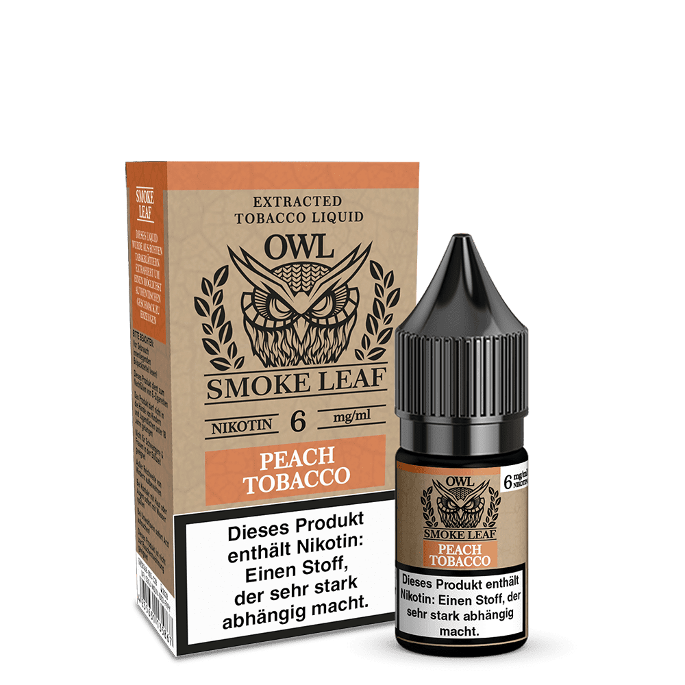 OWL Smoke Leaf Liquid - Peach Tobacco - 10ml 6mg  C