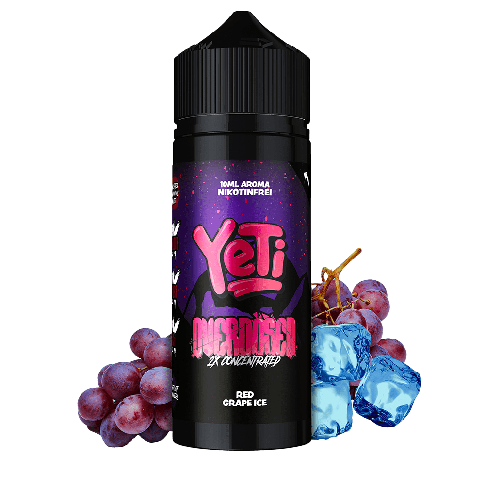Yeti Overdosed Aroma Longfill - Red Grape Ice - 10ml in 120ml Flasche Yeti Overdosed Aroma Longfill - Red Grape Ice - 10ml in 120ml Flasche