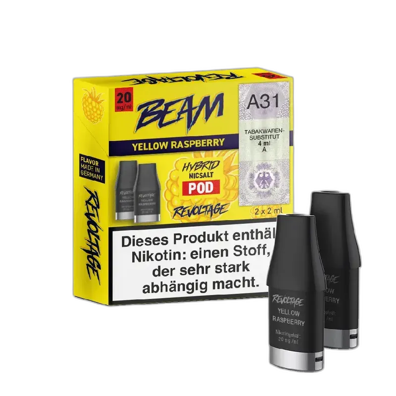 Revoltage Beam Pod - Yellow Raspberry - 20mg Hybrid Nikotinsalz 2ml 