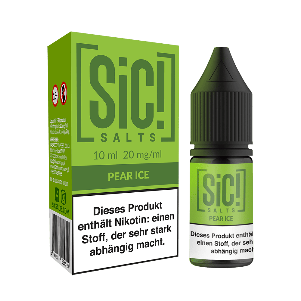 SIC Nikotinsalz - Pear Ice -10ml Liquid 20mg 