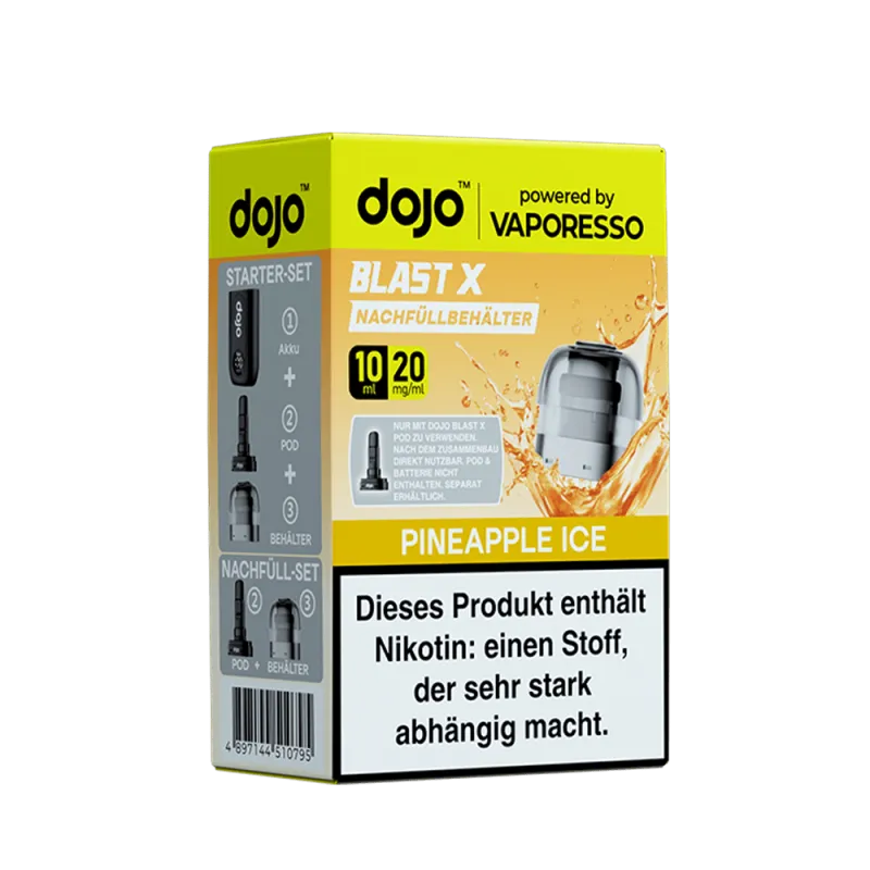 Vaporesso Dojo Blast X Einweg Pod - Pineapple Ice 10ml Nikotinsalz