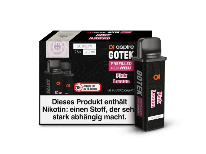 Aspire GoTek Einweg Pod - Pink Lemon 2ml Nikotinsalz Aspire GoTek Einweg Pod - Pink Lemon 2ml Nikotinsalz