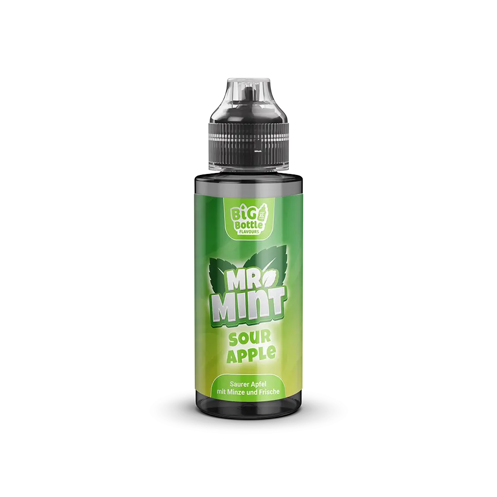 Mr. Mint Aroma Longfill - Sour Apple - 10ml in 120ml Flasche  Mr. Mint Aroma Longfill - Sour Apple - 10ml in 120ml Flasche