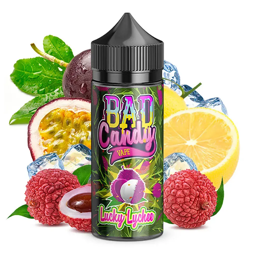 Bad Candy Lucky Lychee Aroma 10ml in 120ml Flasche 
