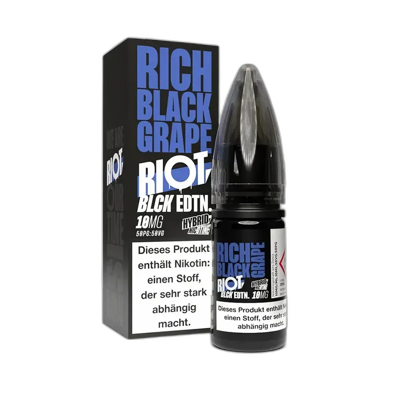 Riot Squad Hybrid Nikotinsalz - Black Edition Rich Black Grape- 10mg 10ml 