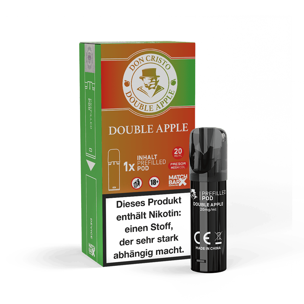 Don Cristo Einweg Pod - Double Apple - 20mg 2ml Don Cristo Einweg Pod - Double Apple - 20mg 2ml