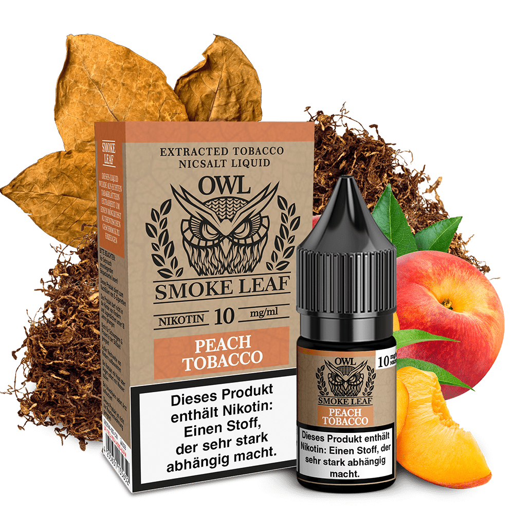OWL Smoke Leaf Nikotinsalz - Peach Tobacco - 10ml Liquid 10mg  C