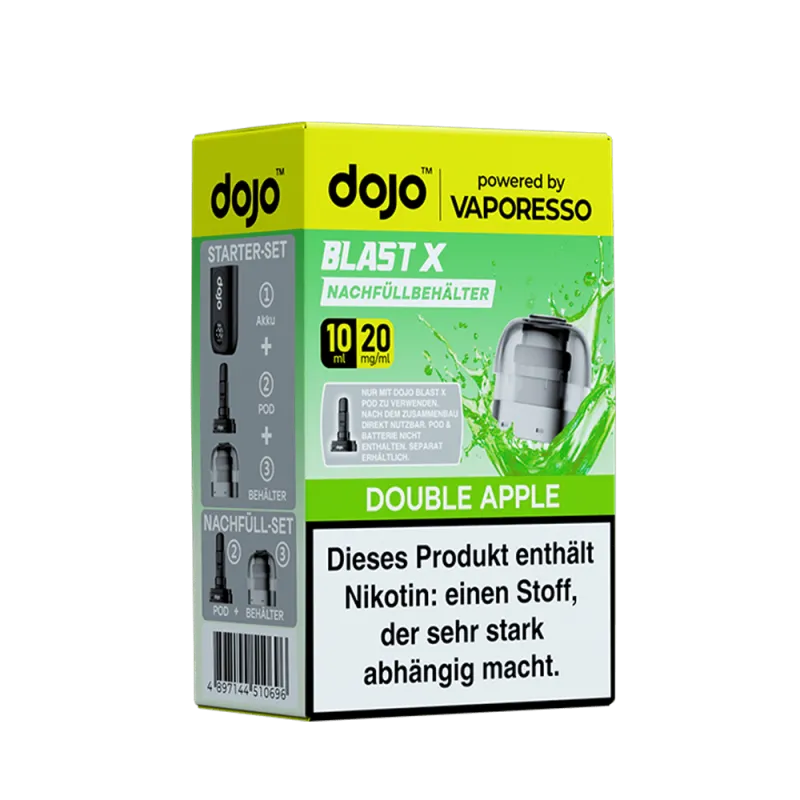 Vaporesso Dojo Blast X Einweg Pod - Double Apple 10ml Nikotinsalz