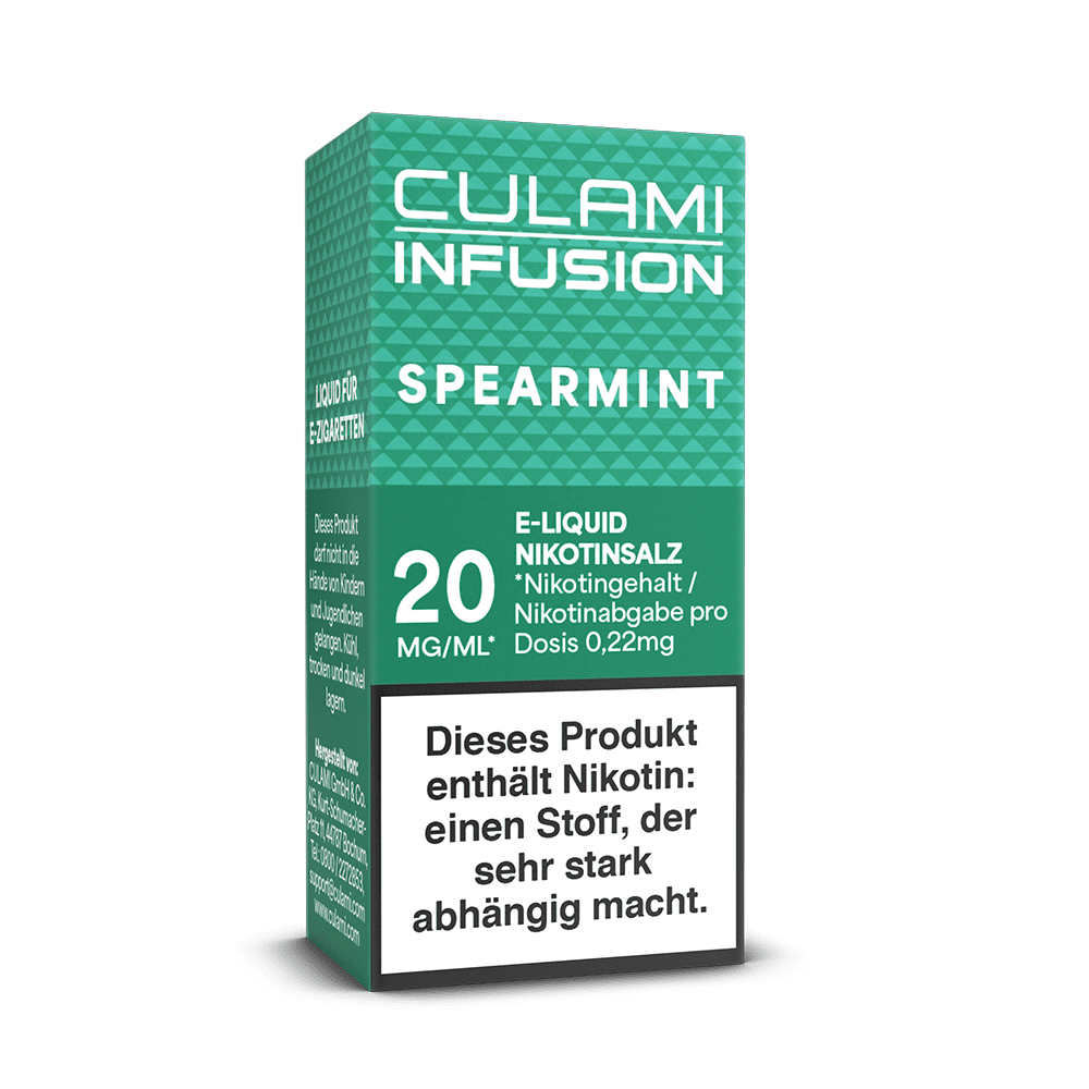 Culami Infusion Nikotinsalz - Spearmint - Liquid 20mg 10ml  Culami Infusion Nikotinsalz - Spearmint - Liquid 20mg 10ml