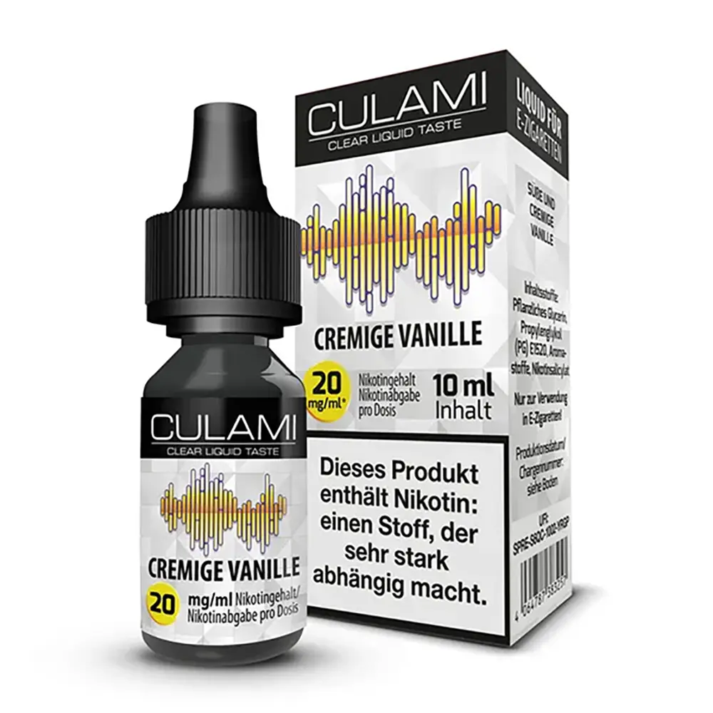 Culami Nikotinsalz - Cremige Vanille Liquid - Liquid 20mg Culami Nikotinsalz - Cremige Vanille Liquid - Liquid 20mg