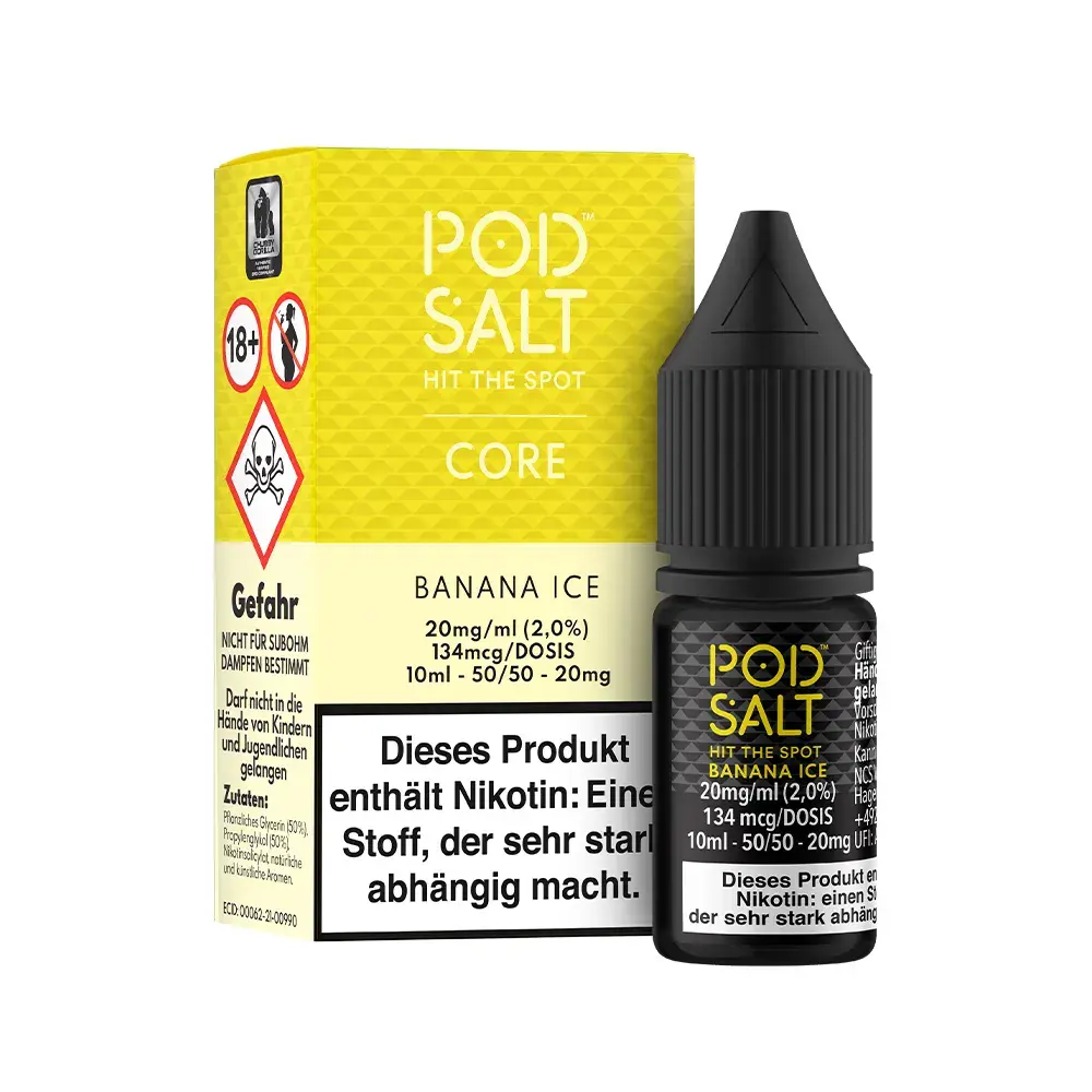 Pod Salt Core Banana Ice 10ml 20mg  Pod Salt Core Banana Ice 10ml 20mg