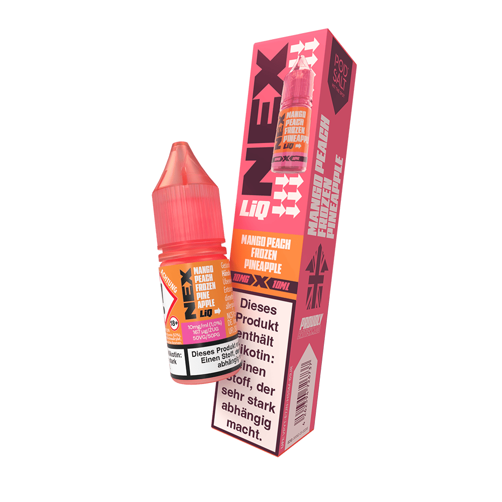 Nex Liq Nikotinsalz - Mango Peach Frozen Pineapple - 10mg Liquid 10ml  C