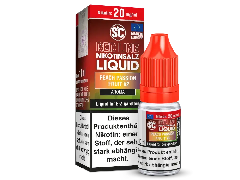 SC Red Line - Peach Passion Fruit V2 10ml Nikotinsalz Liquid
