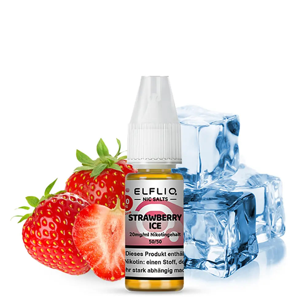 Elfliq by Elfbar Nikotinsalz - Strawberry Ice - Liquid 20mg 10ml Elfliq by Elfbar Nikotinsalz - Strawberry Ice - Liquid 20mg 10ml