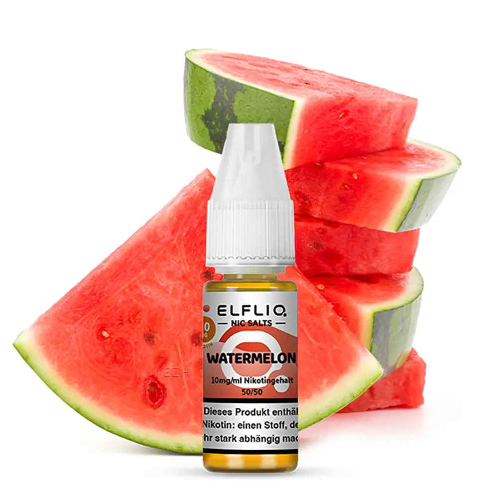 Elfliq by Elfbar Nikotinsalz - Watermelon - Liquid 10mg 10ml Elfliq by Elfbar Nikotinsalz - Watermelon - Liquid 10mg 10ml