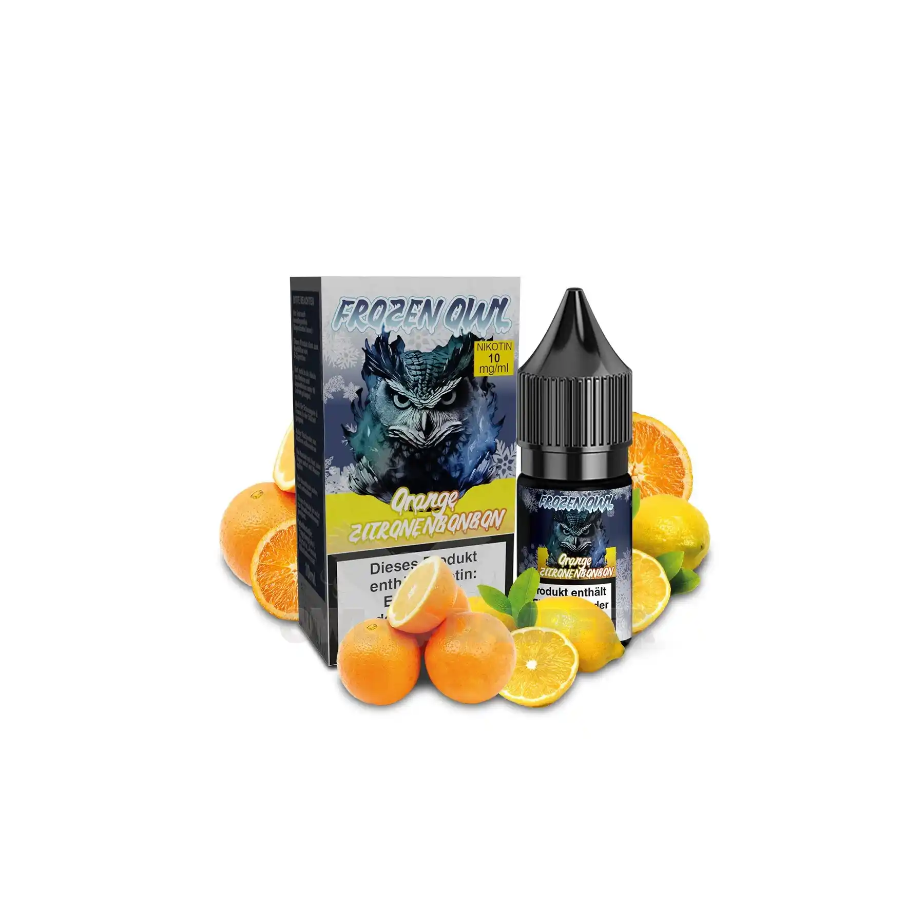 Frozen OWL Orange Zitronenbonbon Nikotinsalz Liquid zum sofortigen Gebrauch. Frozen OWL Orange Zitronenbonbon Nikotinsalz Liquid 10 ml 10 mg