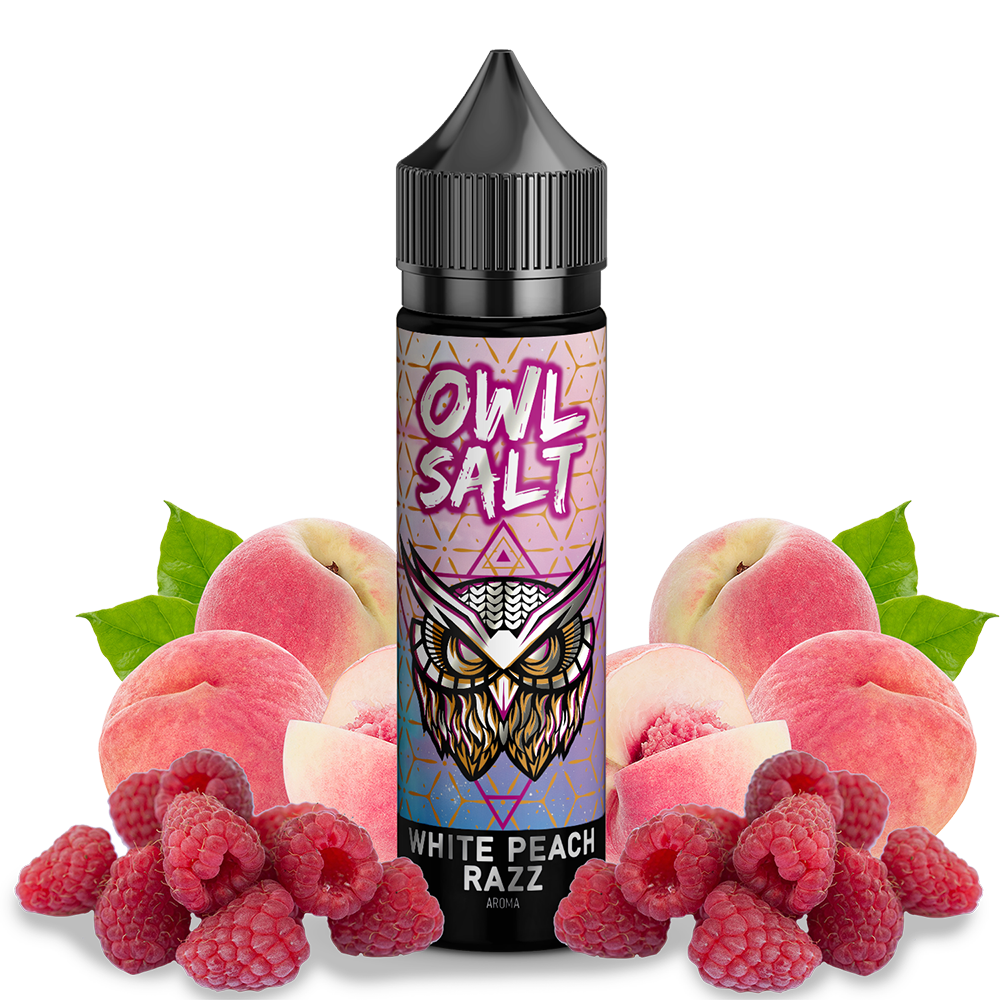 OWL Salt Aroma Longfill - White Peach Razz - 10ml in 60ml Flasche  C