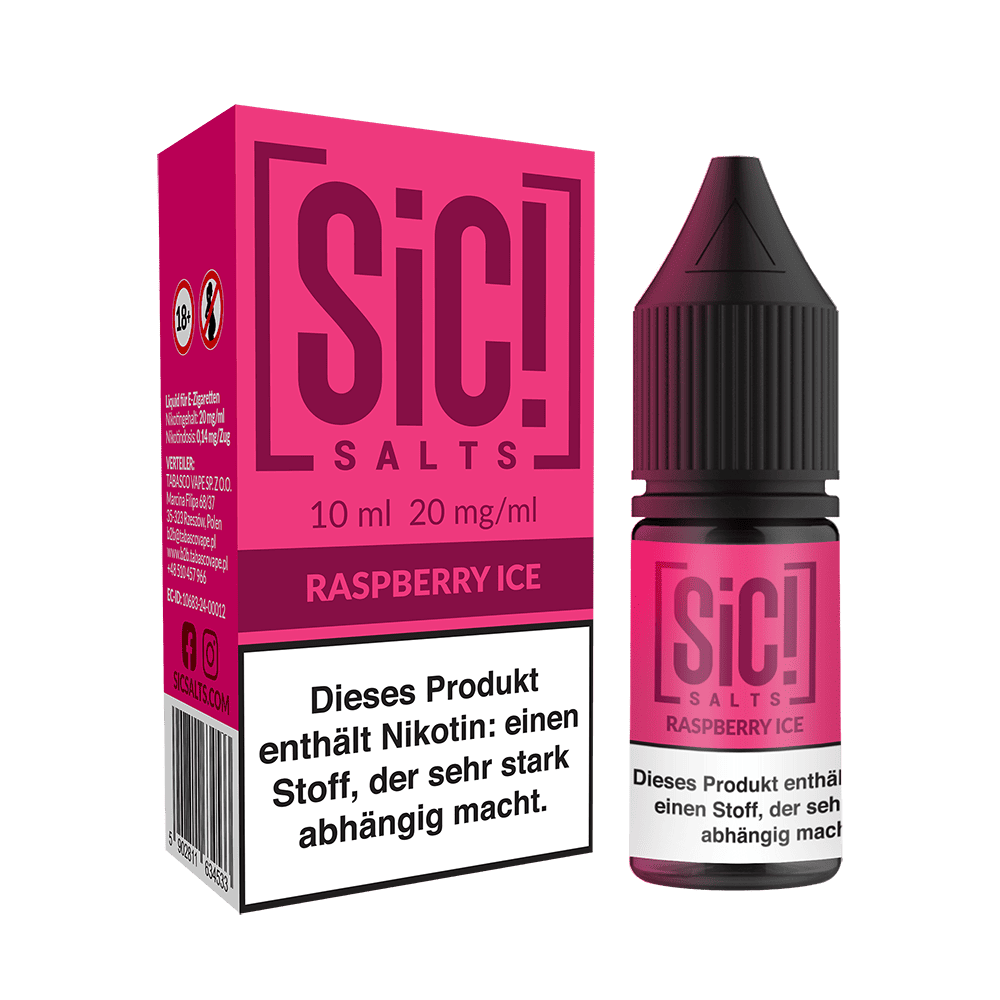 SIC Nikotinsalz - Raspberry Ice -10ml Liquid 20mg  SIC Nikotinsalz - Raspberry Ice -10ml Liquid 20mg