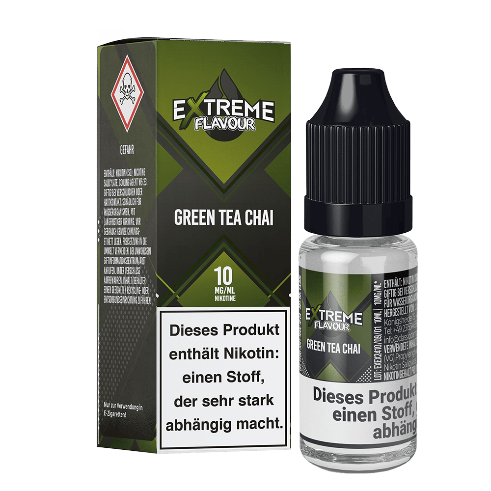 Extreme Flavour - Green Tea Chai - 10mg 10ml Hybrid-Nikotinsalzliquid C Extreme Flavour - Green Tea Chai - 10mg 10ml Hybrid-Nikotinsalzliquid C