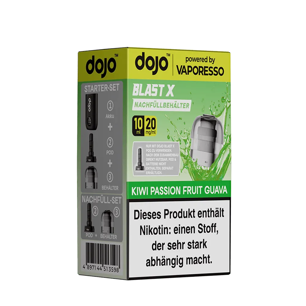 Vaporesso Dojo Blast X Einweg Pod - Kiwi Passionfruit Guava 10ml Nikotinsalz