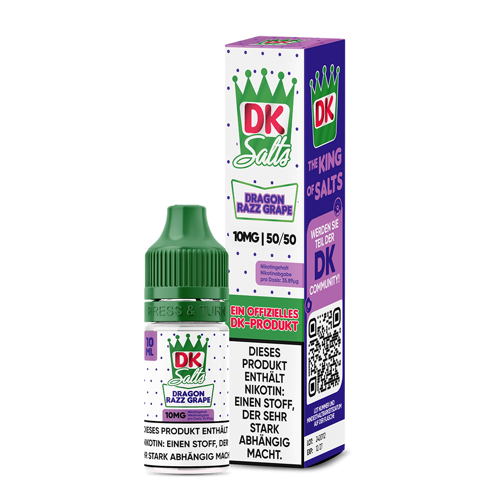 DK Salts Nikotinsalz - Dragon Razz Grape - Liquid 10mg 10ml C DK Salts Nikotinsalz - Dragon Razz Grape - Liquid 10mg 10ml C