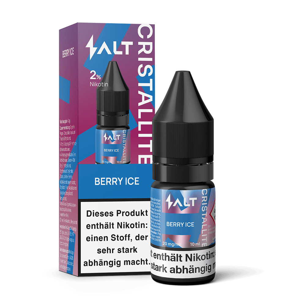 SALT Cristallite Nikotinsalz - Berry Ice - 10ml Liquid 20mg C SALT Cristallite Nikotinsalz - Berry Ice - 10ml Liquid 20mg C