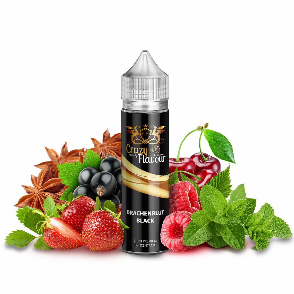 Crazy Flavour Aroma Longfill - Drachenblut Black - 10ml in 60ml Flasche  Crazy Flavour Aroma Longfill - Drachenblut Black - 10ml in 60ml Flasche