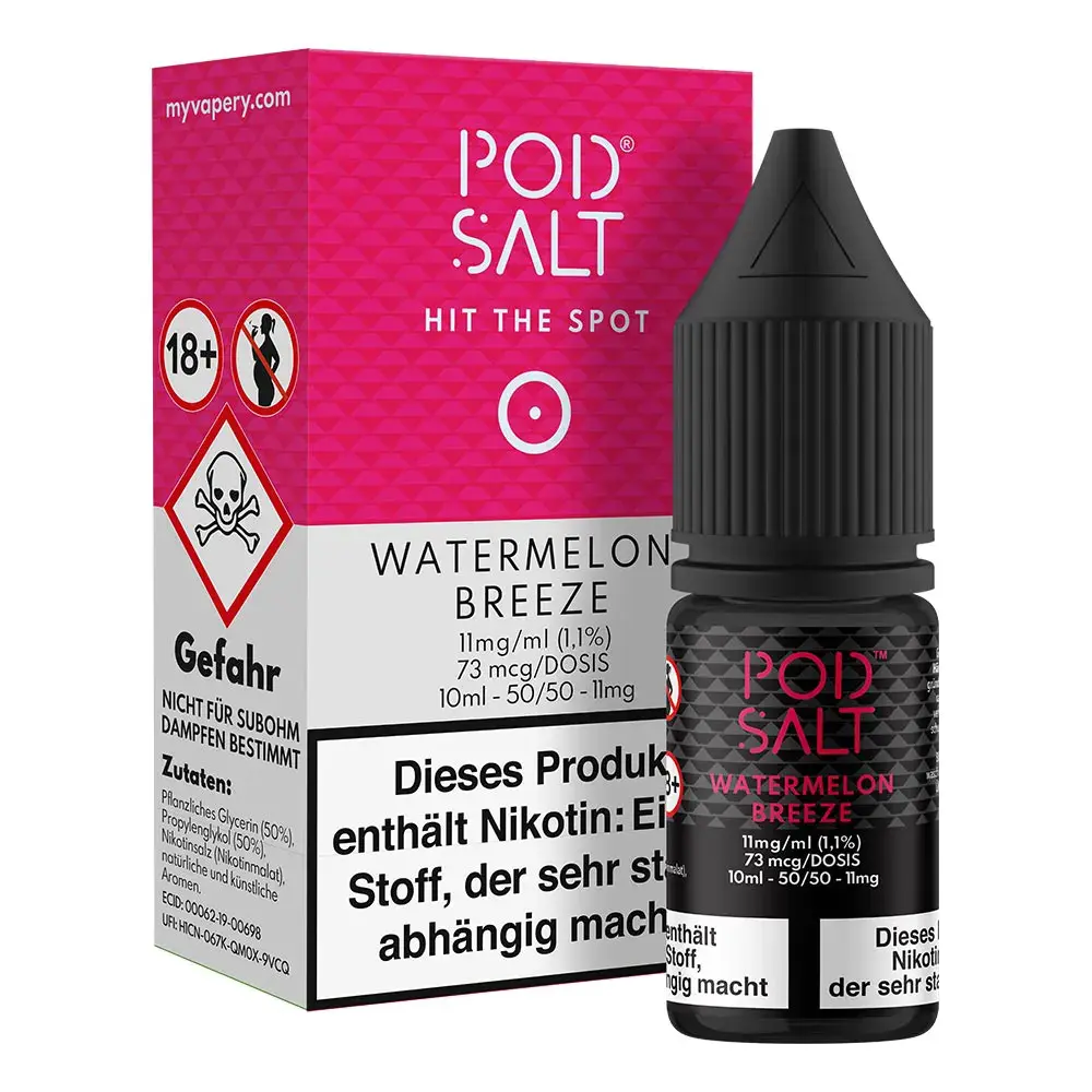 Pod Salt Core Watermelon Breeze 10ml 11mg  Pod Salt Core Watermelon Breeze 10ml 11mg