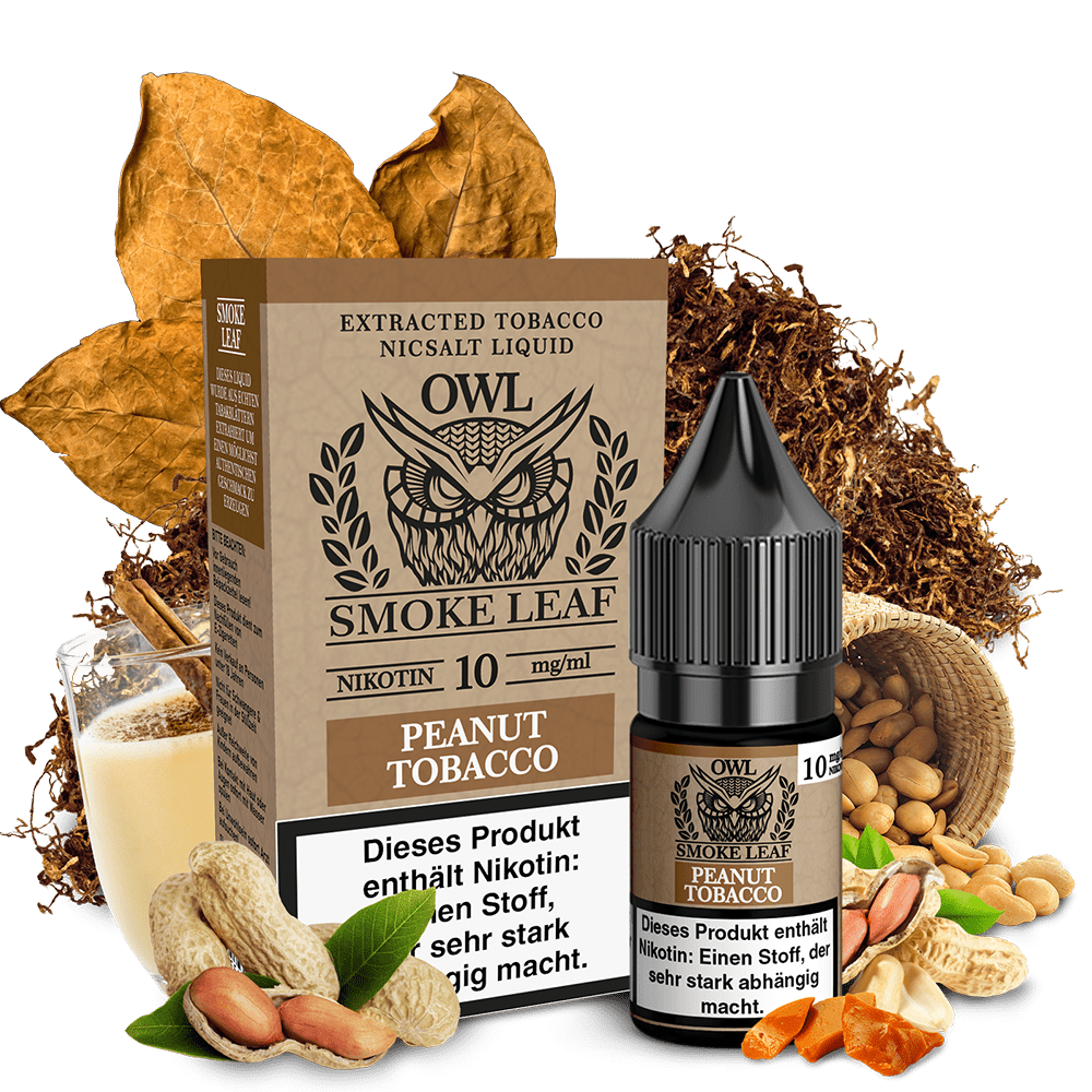 OWL Smoke Leaf Nikotinsalz - Peanut Tobacco - 10ml 10mg  C