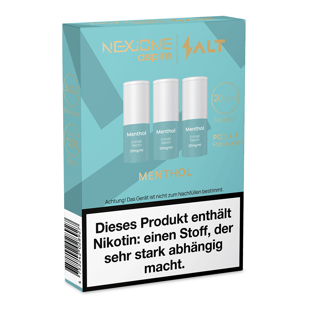 3x NEXIONE Salt Pod - Menthol - 20mg Nikotinsalz 1.2ml 3x NEXIONE Salt Pod - Menthol - 20mg Nikotinsalz 1.2ml